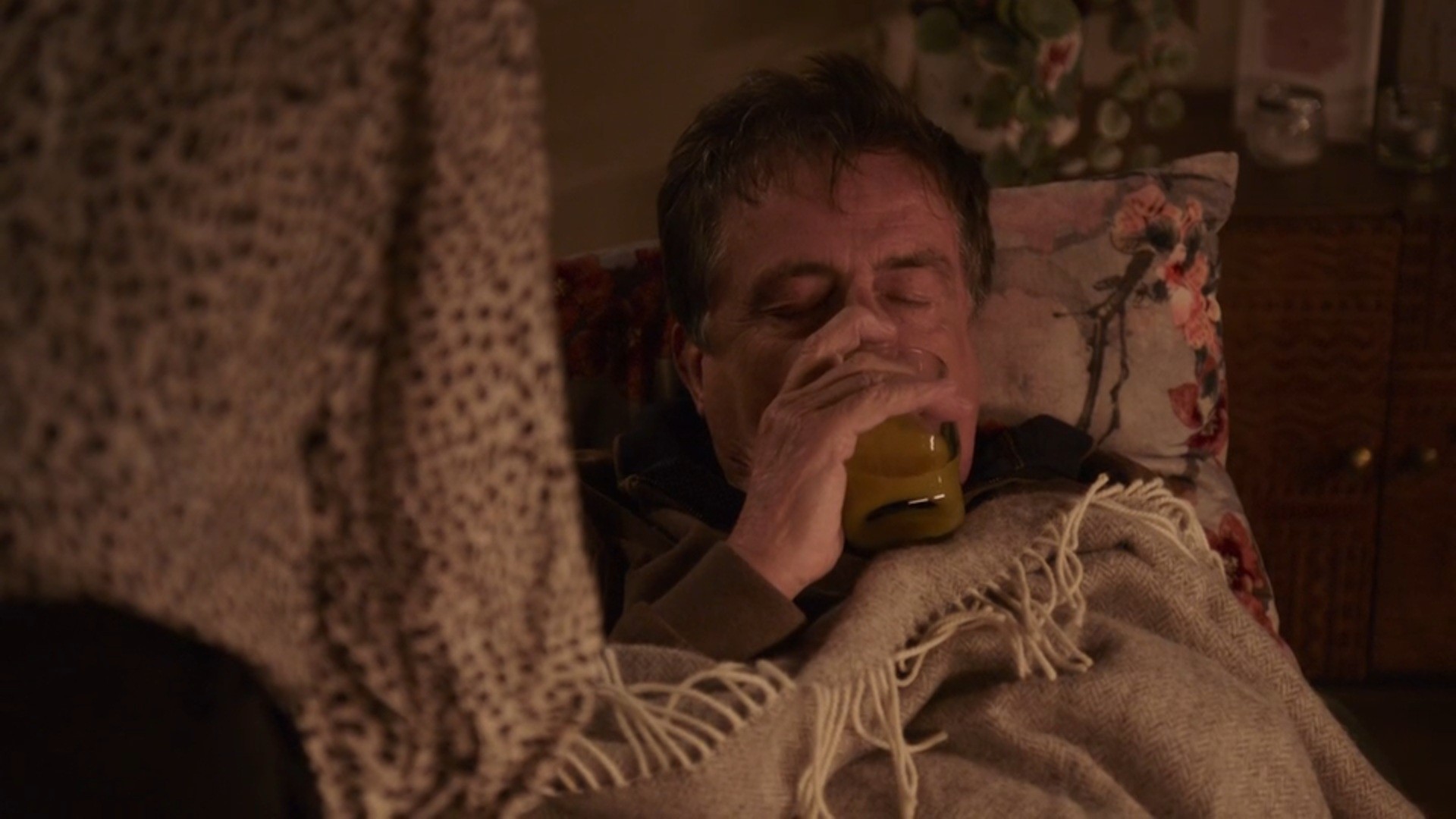 Henk ligt in de lappenmand